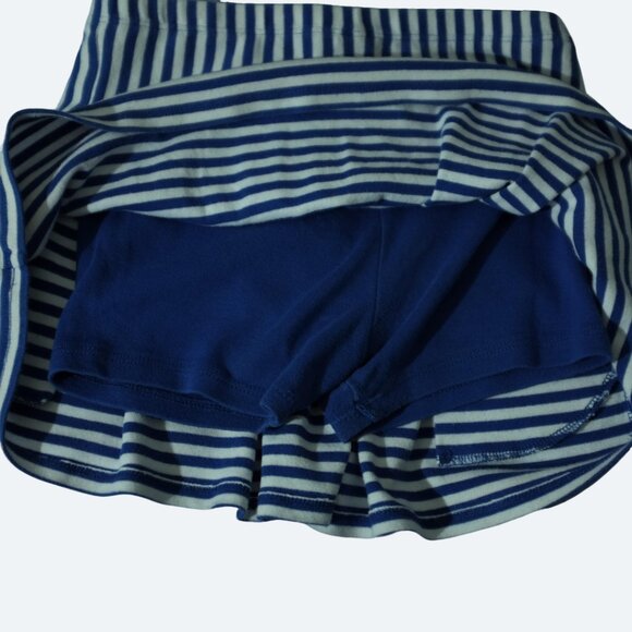 COPY - Gymboree Girl's Blue and white Striped Skirt Skort 100% cotton Size 6 - Picture 4 of 4